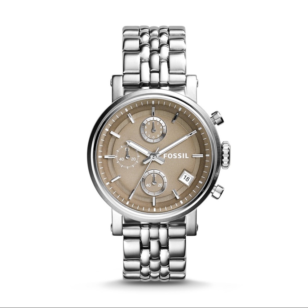 Fossil Original Boyfriend Silver Stainless Watch